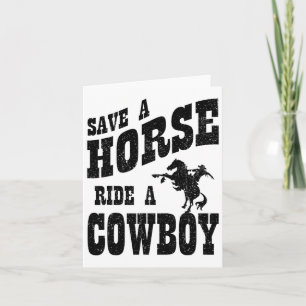 Tarjeta Salven A Un Caballo Montando Un Vaquero - Copiar