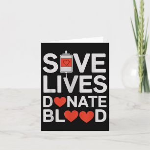 Tarjeta Salven vidas donan sangre graciosa diciendo donaci