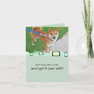Tarjeta Sam el Shiba sonriente Inu