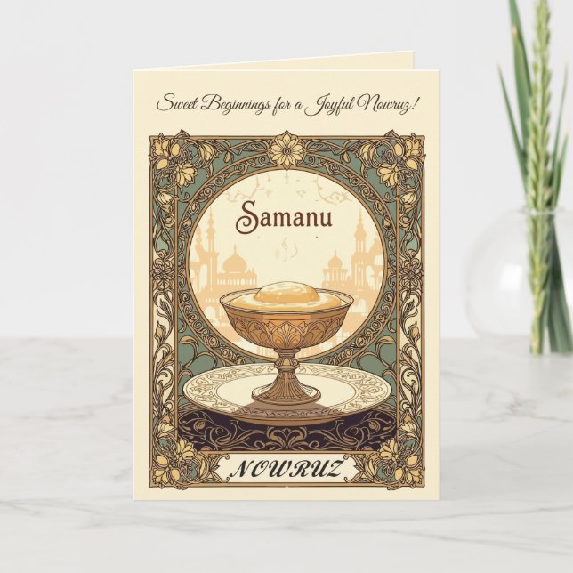 Tarjeta Samanu El Dulce Espíritu de Nowruz (Anverso)