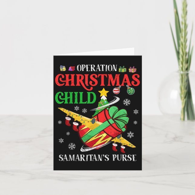 Tarjeta Samaritan's Purse Operation Christmas Child Funny  (Anverso)