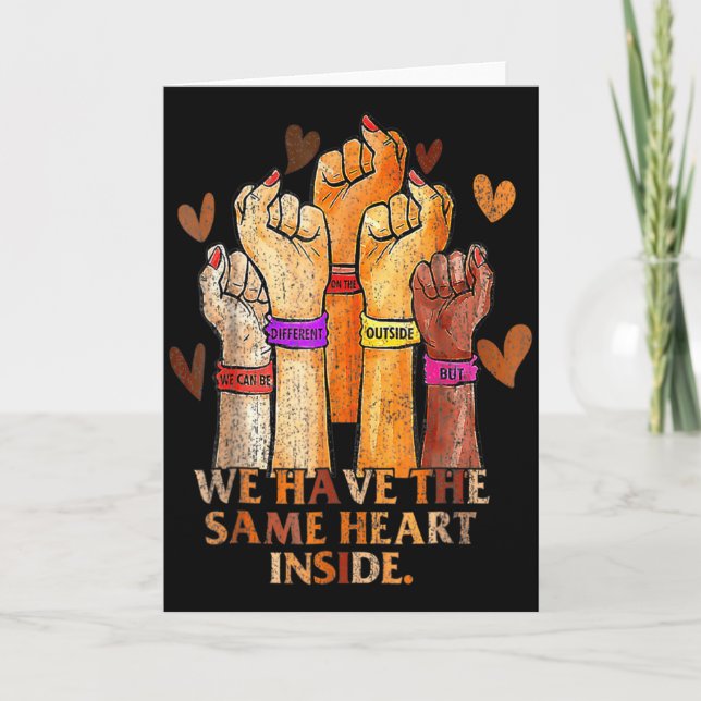 Tarjeta Same Heart Black History Month Blm Melanin Pride W (Anverso)