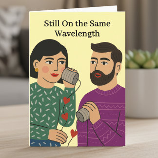 Tarjeta Same Wavelength 10th Wedding Anniversy