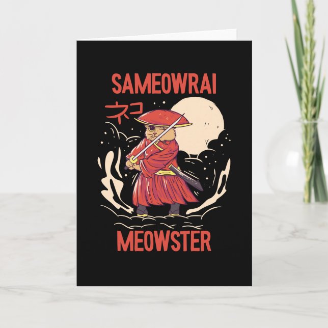 Tarjeta Sameowrai Meowster Cat Samurai (Anverso)