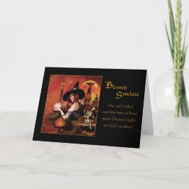 Tarjeta Samhain Bendito - Noche Mágica Bruja