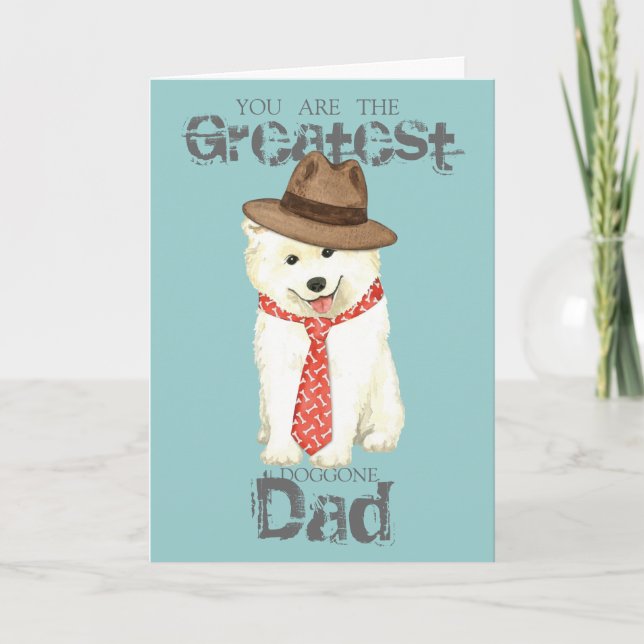 Tarjeta Samoyed Dad (Anverso)