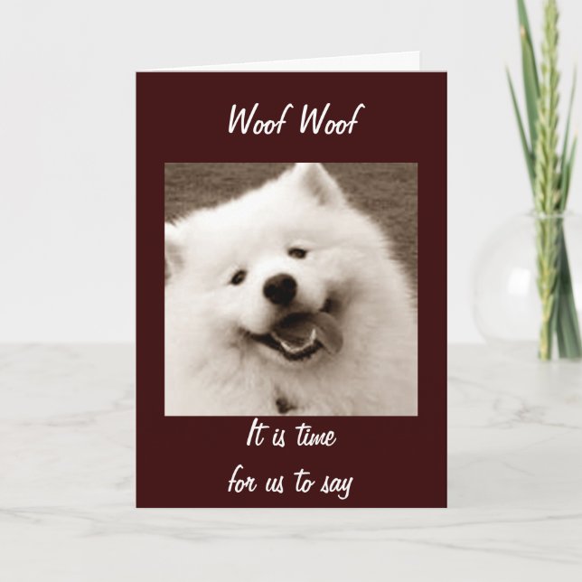 TARJETA SAMOYED DESEA FELIZ CUMPLEAÑOS "DEL GRUPO" (Anverso)