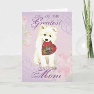 Tarjeta Samoyed Heart Mom