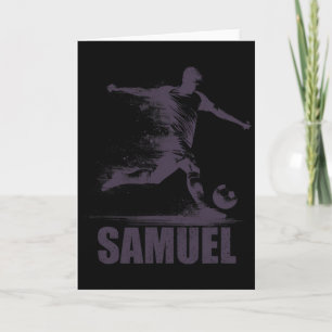 Tarjeta Samuel Fútbol Chicos Personalizado Primer Nombre S