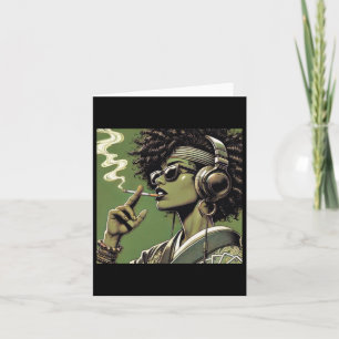 Tarjeta Samurai Femme Retro Vibes Con Moderno Pegatina De