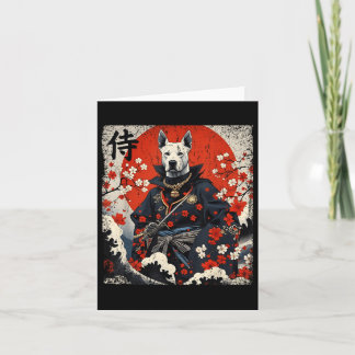 Tarjeta Samurai japonés Pitbull Tattoo Kawaii Ukiyo-e Nin