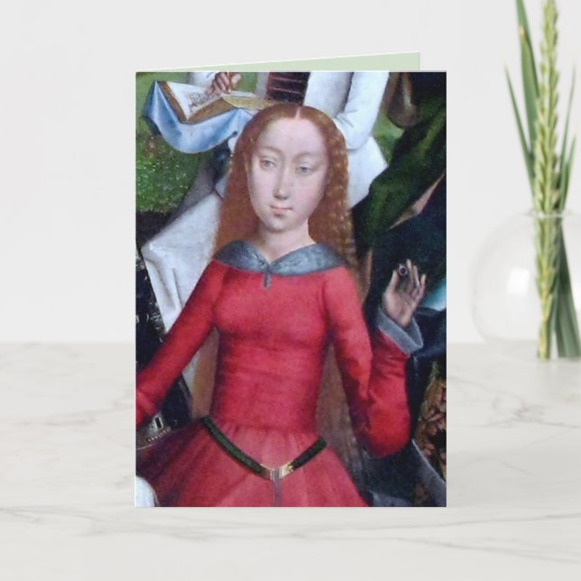 Tarjeta San Agnés de Roma (detalle; M 070) (Anverso)