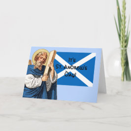 Tarjeta San Andrés el Apóstol y la bandera de Escocia