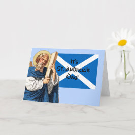 Tarjeta San Andrés el Apóstol y la bandera de Escocia