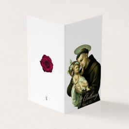 Tarjeta San Antonio Condolencia Católica Gracias Cartas