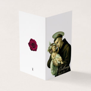 Tarjeta San Antonio Condolencia Católica Gracias Cartas