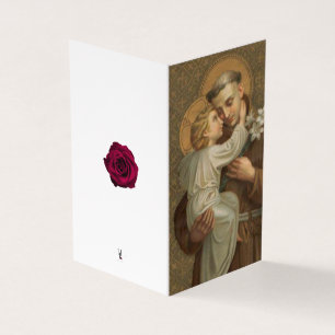 Tarjeta San Antonio Condolencia Católica Gracias Cartas