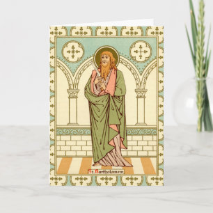 Tarjeta San Bartolomé el Apóstol (RLS03) Saludo en blanco