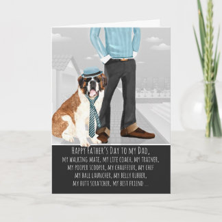 Tarjeta San Bernardo del Día del Padre Perro