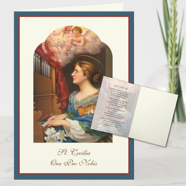 Tarjeta San Cecilia Patrocinador de Mártir Religioso Músic (Subido por el creador)