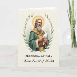 Tarjeta San David de Gales Feast Day Blesscolo