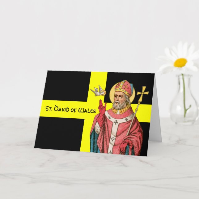 Tarjeta San David de Gales (P 001) y su bandera (Planta pequeña)