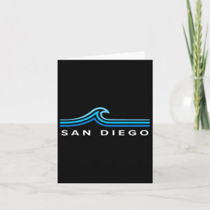 Tarjeta San Diego California Souvenir Waves Viñas W