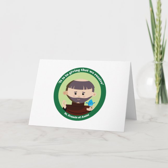 Tarjeta San Francisco de Asís (Anverso)