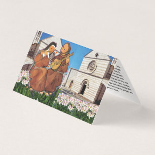 Tarjeta San Francisco de Asís y Santa Clara de Asís
