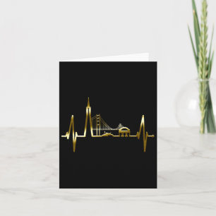 Tarjeta San Francisco Skyline Heartbeat California Usa San