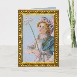 Tarjeta San Gabriel el Arcángel (detalle; M 017) Blanco