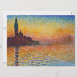 Tarjeta San Giorgio Maggiore en Dusk (por Claude Monet)