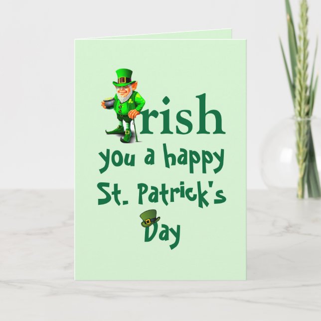 TARJETA SAN IRLANDÉS. EL DÍA DE PATRICK (Anverso)