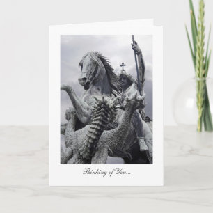 Tarjeta San Jorge depone al dragón - Pensando en ti