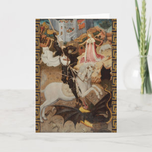 Tarjeta San Jorge y el Dragón de Bernat Martorell