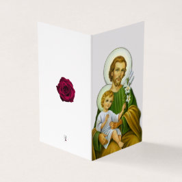 Tarjeta San José Condolencia Católica Gracias Cartas