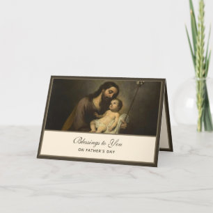 Tarjeta San José Día de los Padres Jesús Religioso