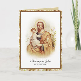 Tarjeta San José Jesús Padres Día Católico C