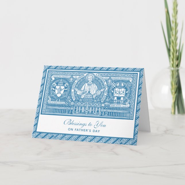 Tarjeta San José Jesús Padres Día Católico Religioso (Anverso)