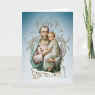 Tarjeta San José Niño Jesús Santo Religioso Católico