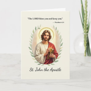Tarjeta San Juan el Apóstol La Paz y Bendiciones de Dios