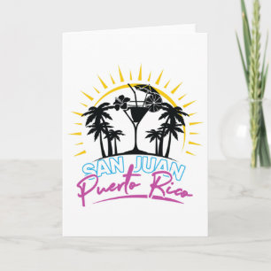 Tarjeta San Juan Puerto Rico Vacaciones Playa Viaje Regalo