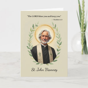 Tarjeta San Juan Vianney Paz y Bendiciones de Dios