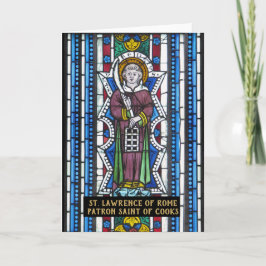 Tarjeta San Lorenzo de Roma, patrono de la oración de los
