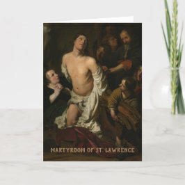 Tarjeta San Lorenzo Prayer Saint of Cooks
