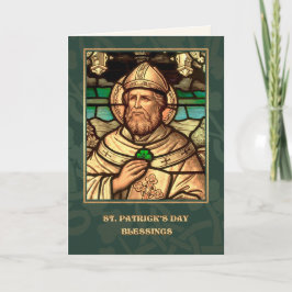 Tarjeta San Patricio bendice carta religiosa