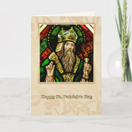 Tarjeta San Patricio bendice carta religiosa