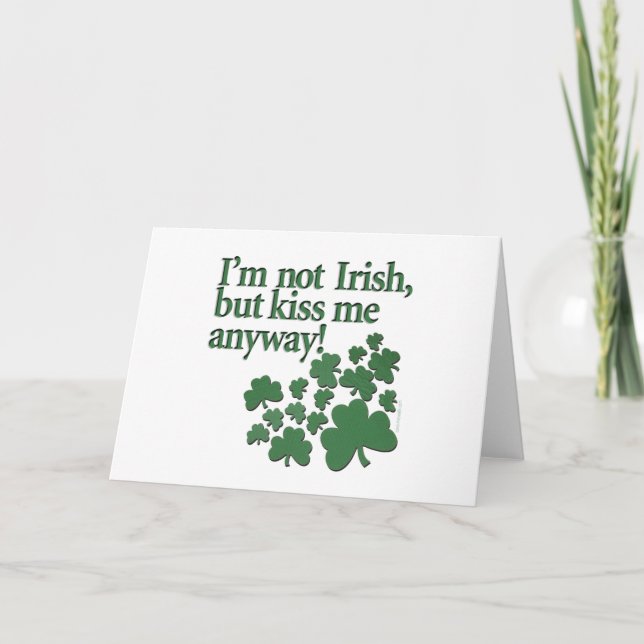 Tarjeta San Patricio - No soy irlandés... (Anverso)