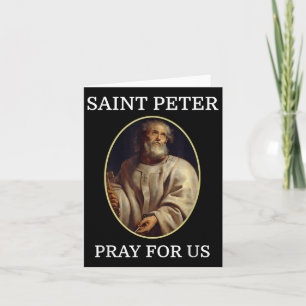 Tarjeta San Pedro Católico Papa San Tee Papal Cristiano