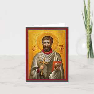 Tarjeta San San Valentín Arte Bizantino Ortodoxo Oriental 